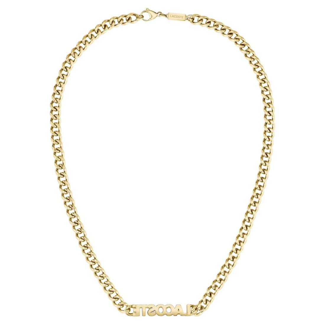 Collier Homme Lacoste Script - 2040475 Acier Doré, Vert