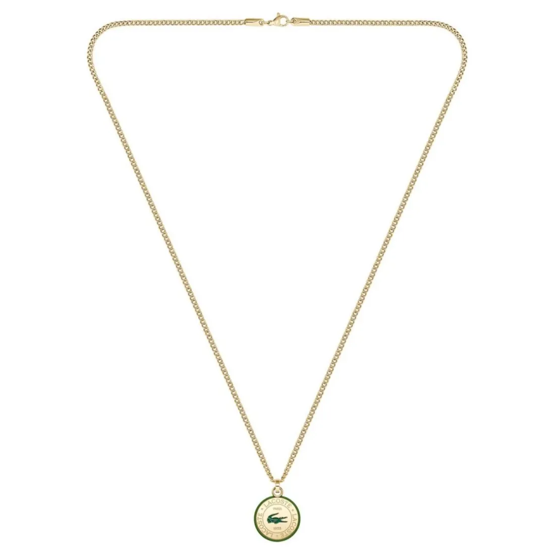 Collier Homme Lacoste Vigor - 2040448 Acier Doré, Vert