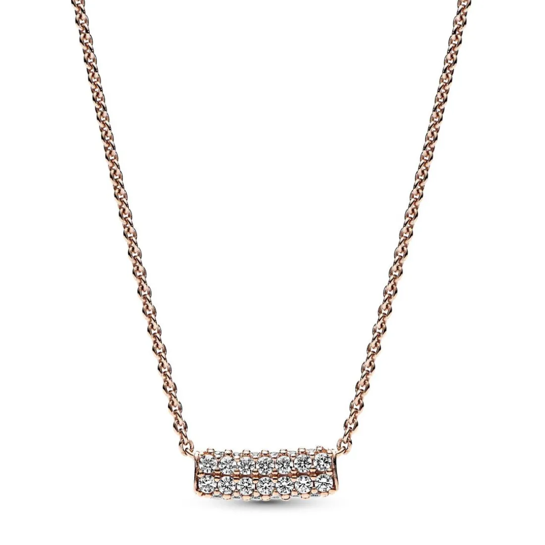 Collier Pandora Timeless - Double Barre Pavée
