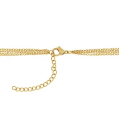 Collier et pendentif Femme Edforce 05-0989-N - Acier Doré