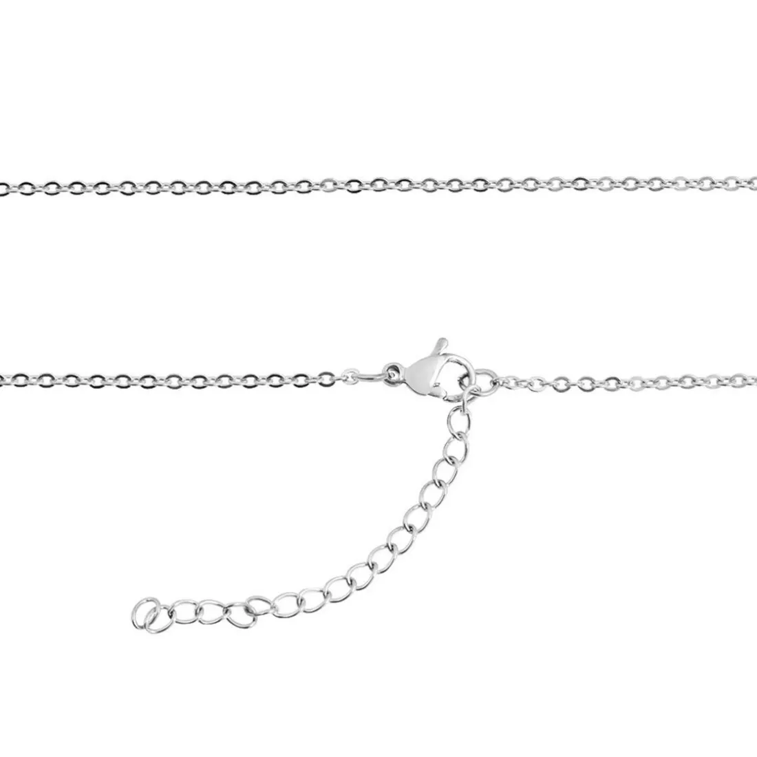 Collier et pendentif Femme Edforce 541-0046-N - Acier Argenté