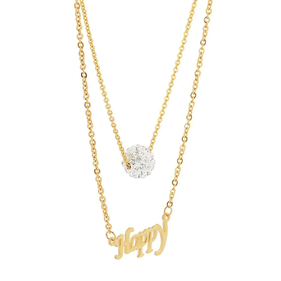 Collier et pendentif Femme Edforce 165-0157-S - Acier Doré