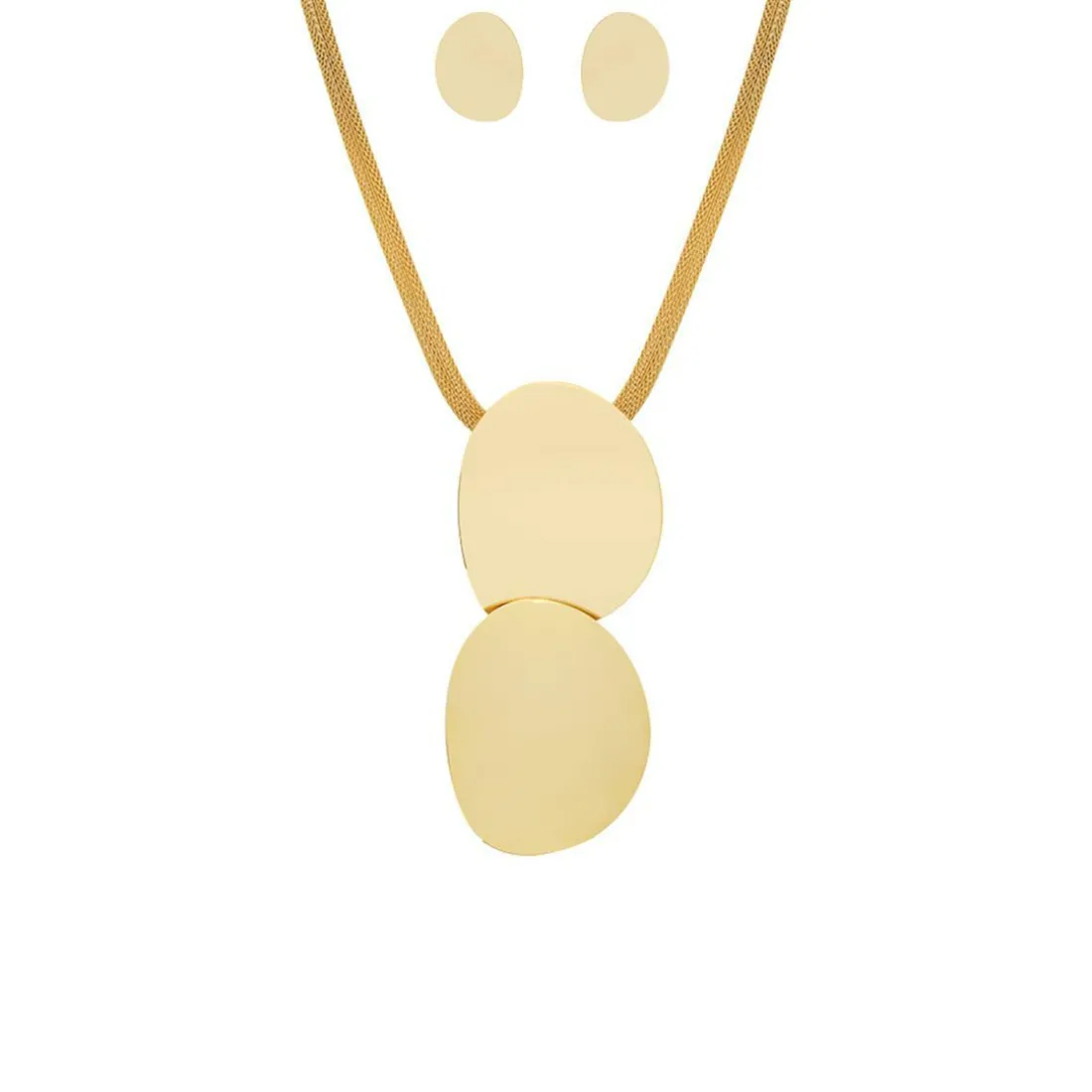 Collier et pendentif Femme Edforce 00-0279-S - Acier Doré