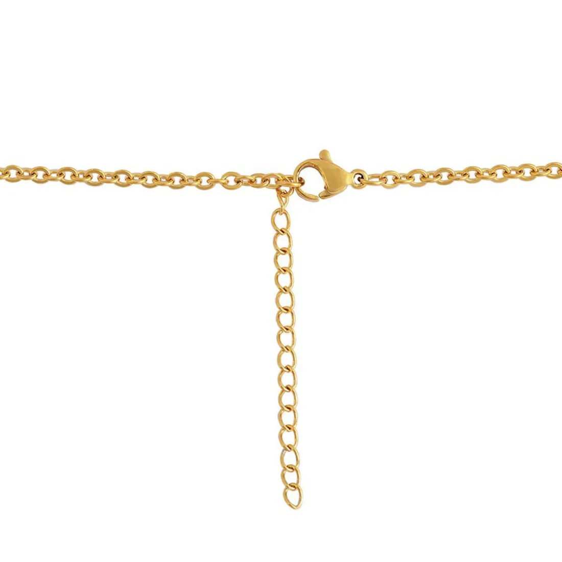 Collier et pendentif Femme Edforce 274-0035-S - Acier Doré