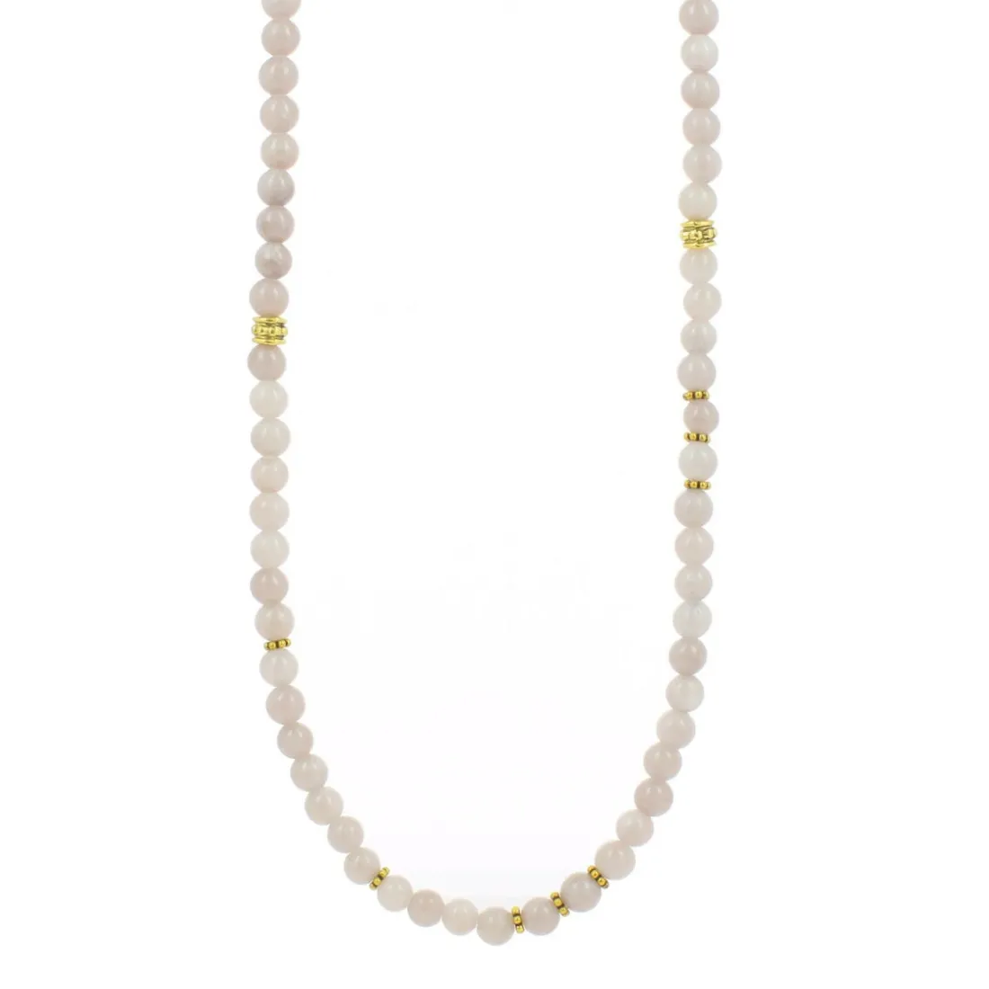 Collier et pendentif Les Interchangeables A59273 - Sautoir Bobo Chic Beige Rose Femme
