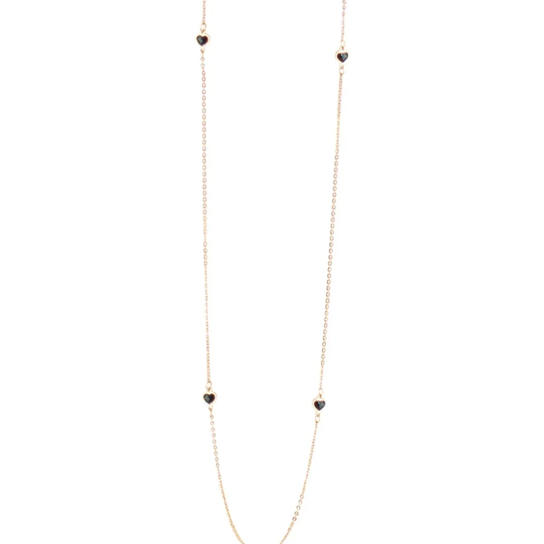 Collier et pendentif Les Interchangeables A59244 - Sautoir Coeur Doré Rose Femme