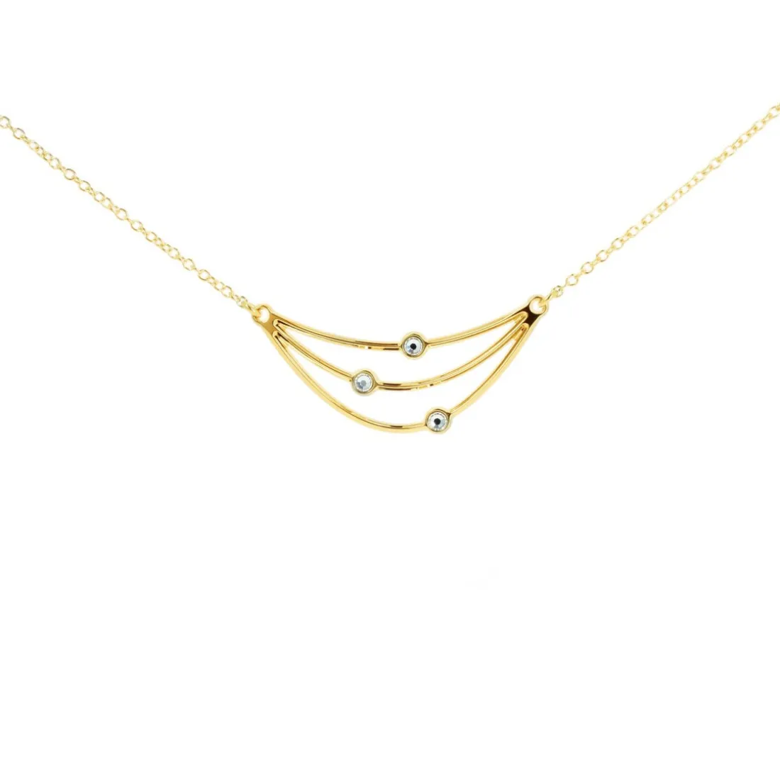Collier et pendentif Les Interchangeables A60408 - Orbite Couleur Doré Femme