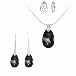 Collier et pendentif So Charm cristal goutte noire - Collier Femme