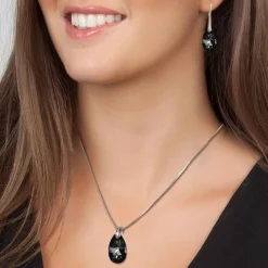 Collier et pendentif So Charm cristal goutte noire - Collier Femme