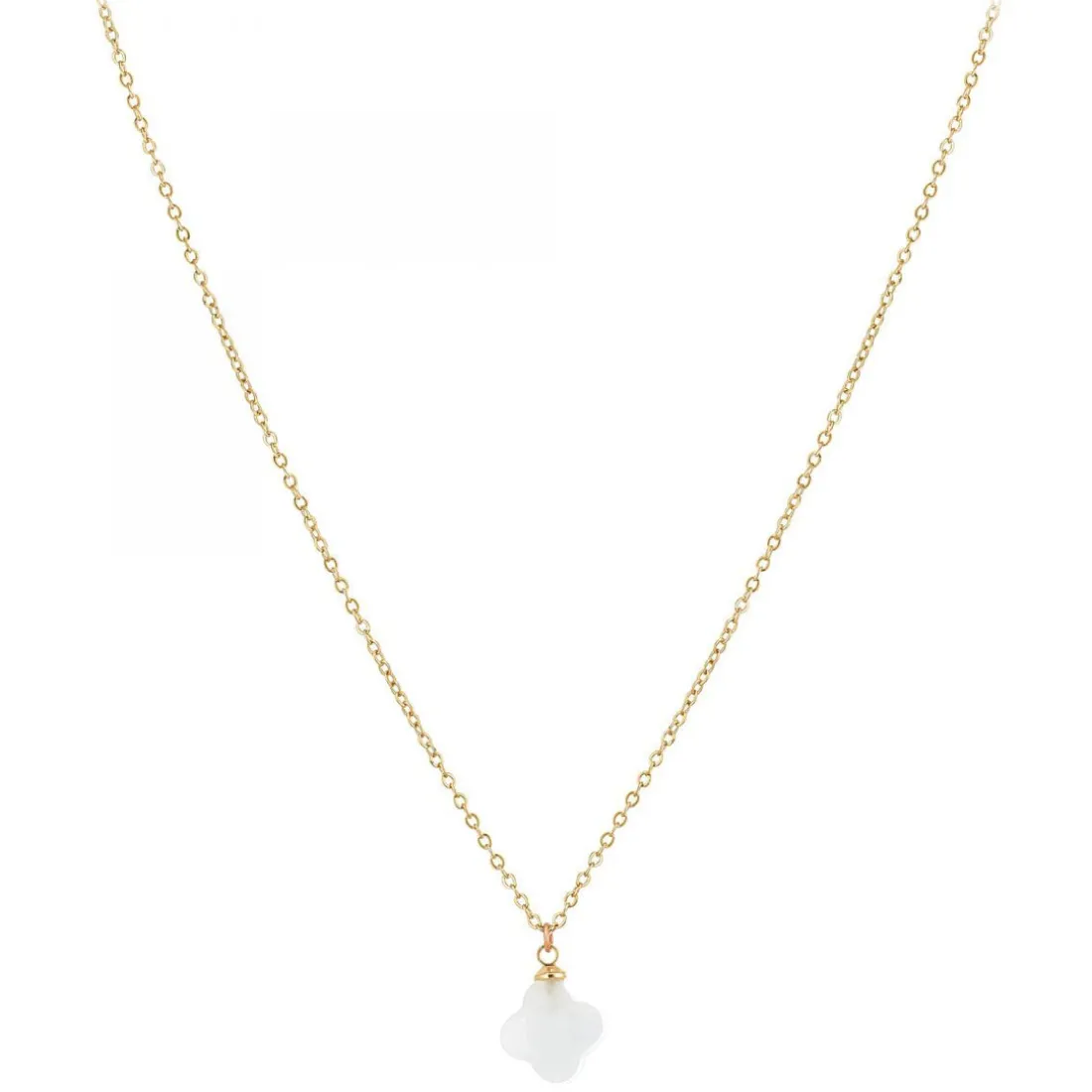 Collier femme Angèle M B2481-BLANC