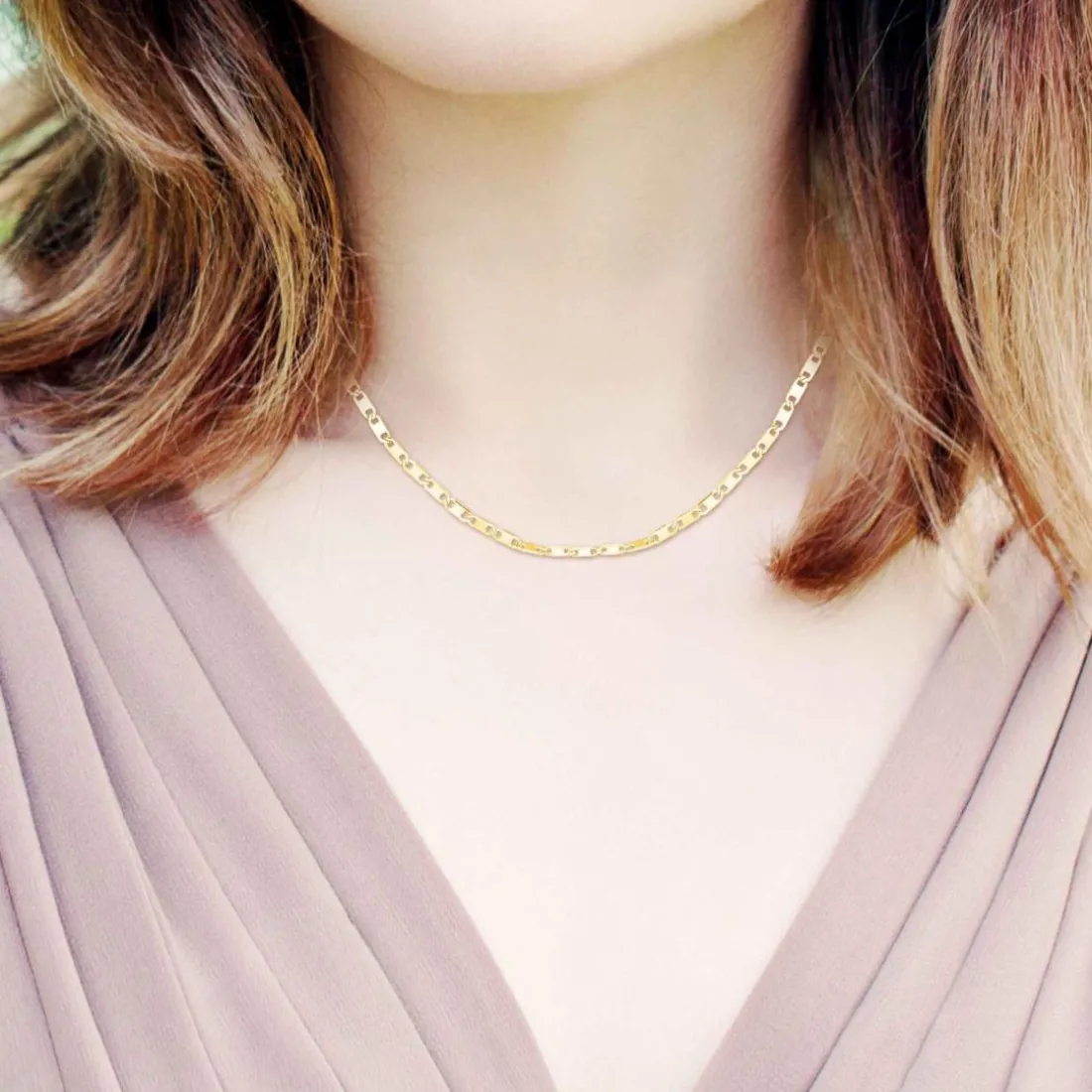 Collier femme Angèle M B2390-DORE - Acier Doré