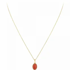 Collier femme Angèle M B2458-RED-ONYX - Métal Doré