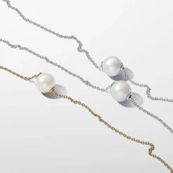 Collier femme argent avec perle et zircon Pandora
