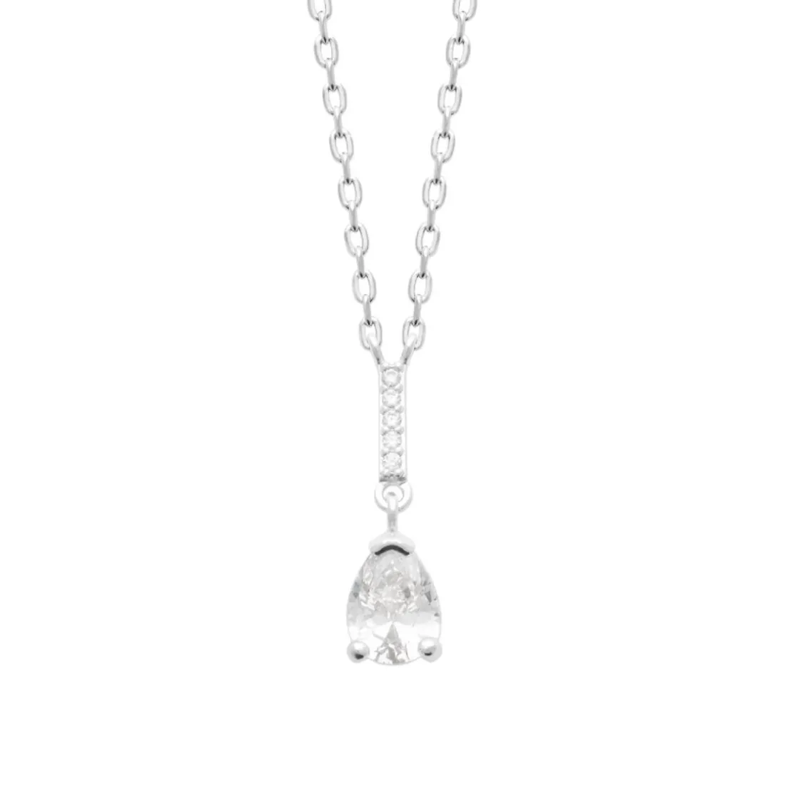 Collier femme argent pendentif goutte Maison de la Bijouterie VW3UWW45