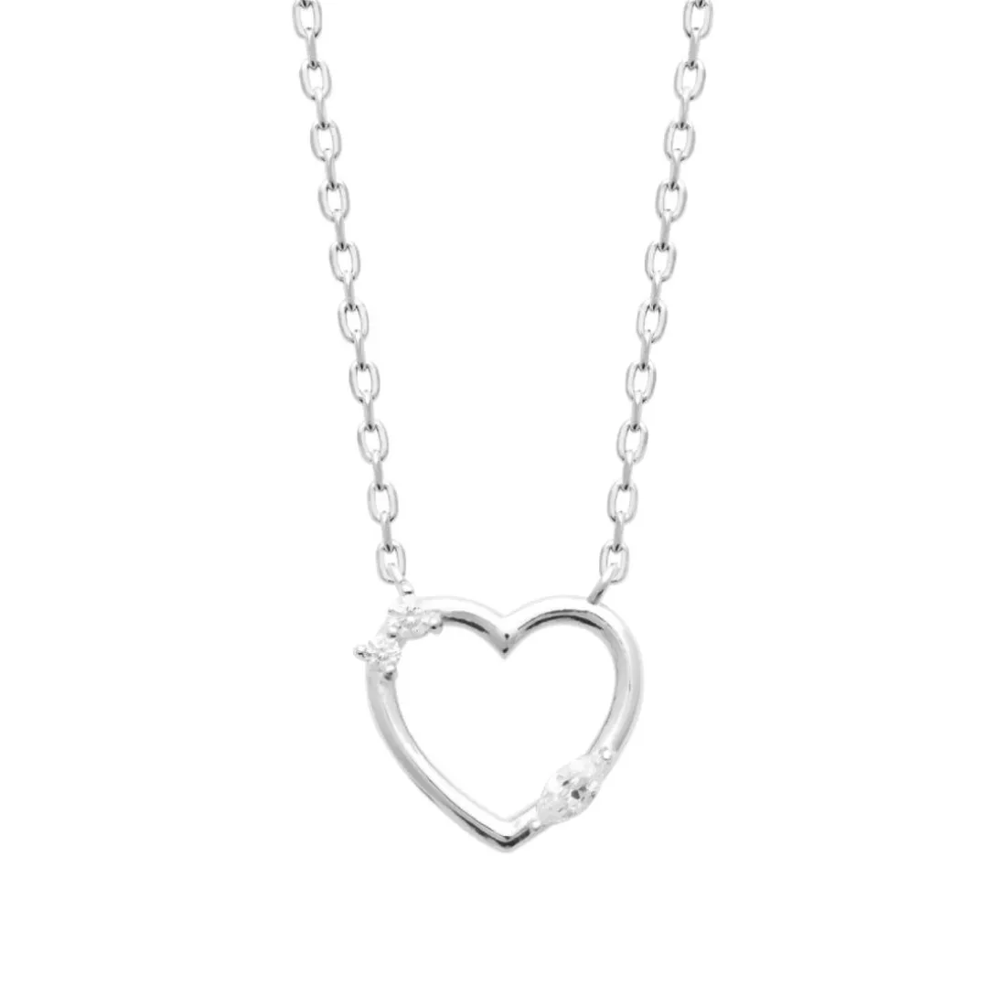 Collier femme argent pendentif cœur fantaisie Maison de la Bijouterie VW3U6Y45