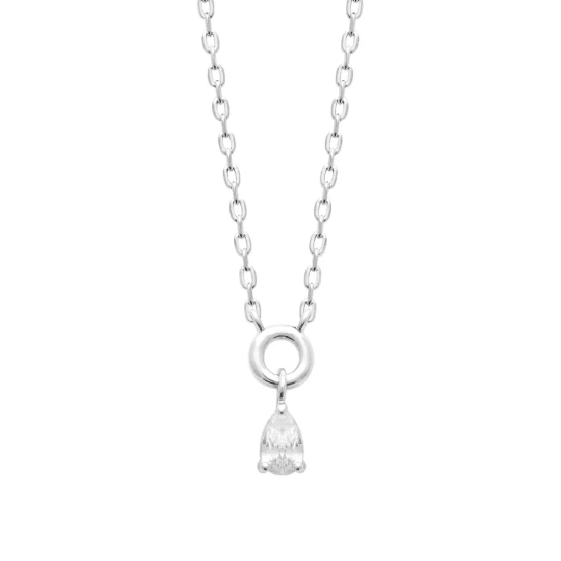 Collier femme argent pendentif oxyde de zirconium Maison de la Bijouterie VW3VU445