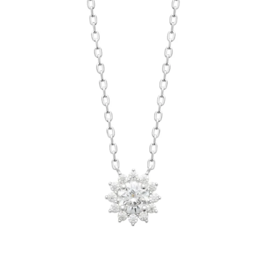 Collier femme argent pendentif oxyde de zirconium Maison de la Bijouterie VW3U6U45