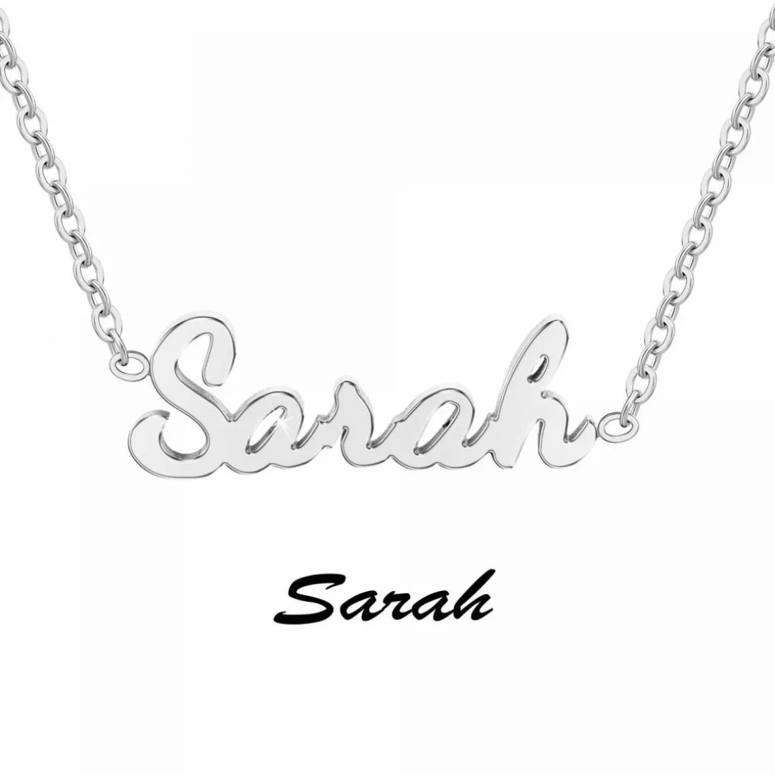 Collier Femme Athème - B2689-ARGENT-SARAH Acier Argent