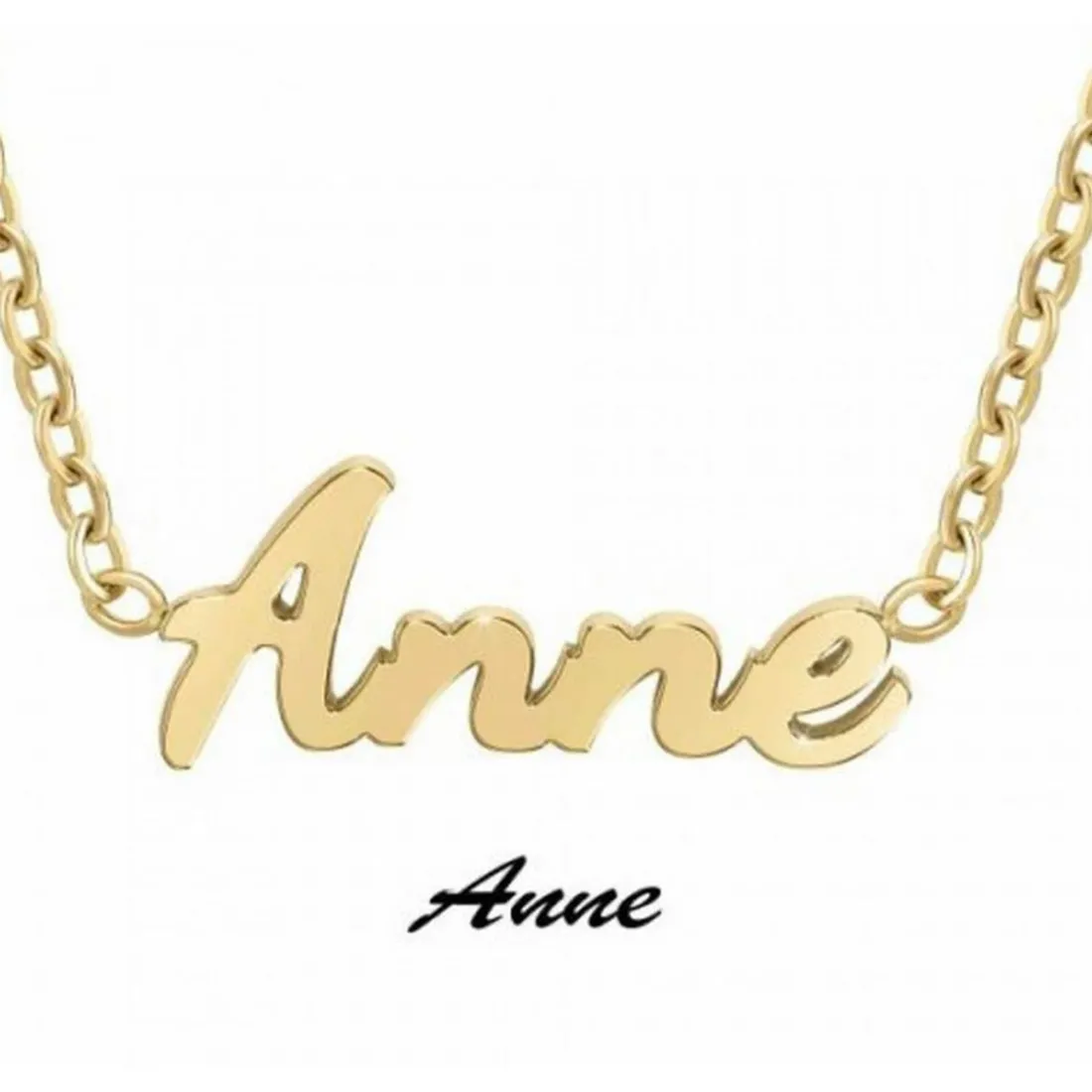Collier Femme Athème - B2689-DORE-ANNE Acier Doré