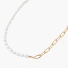 Collier Femme Balaboosté Fermoir T Perle Et Chaine - 3502456534742 Métal Doré