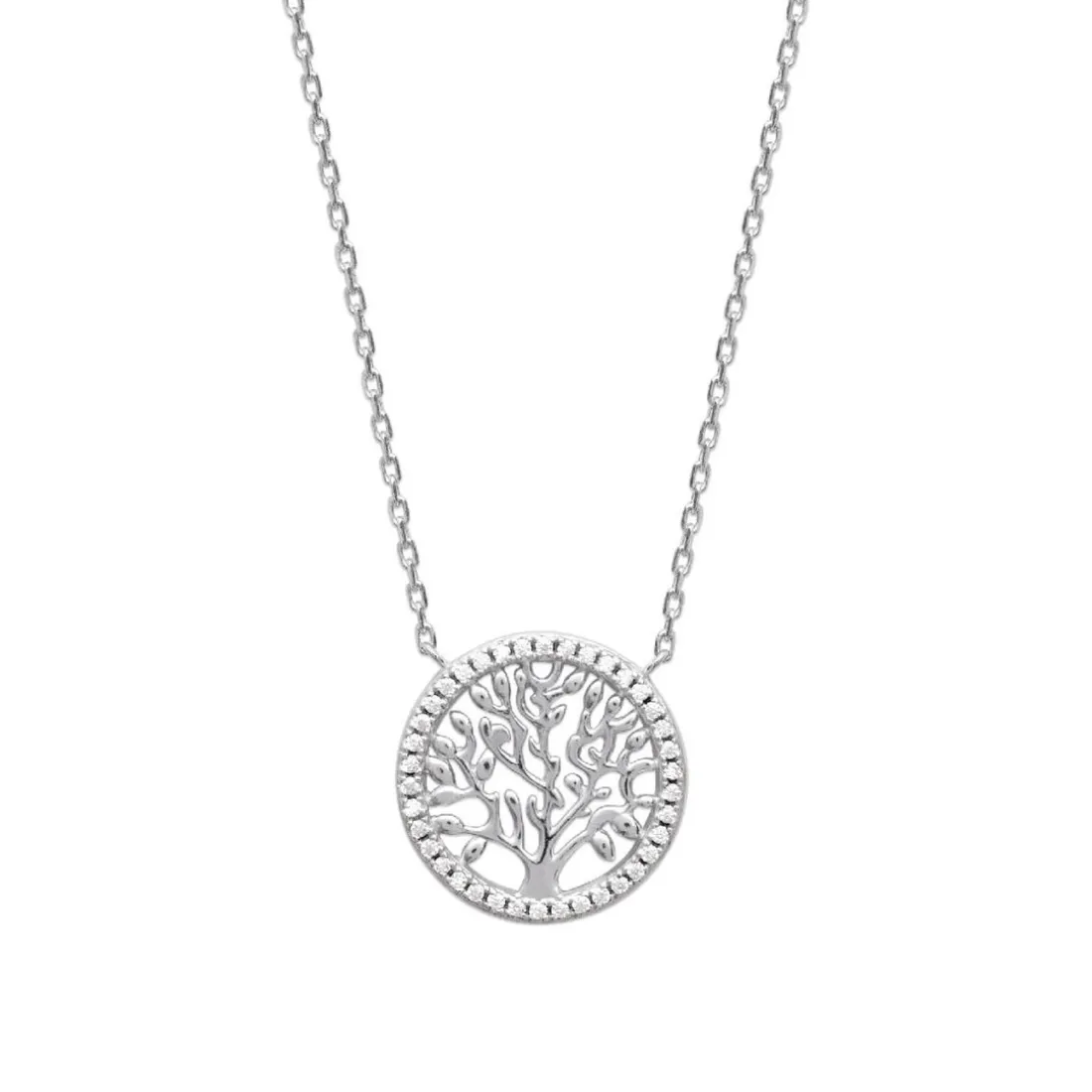 Collier Femme fantaisie arbre de vie argent Maison de la Bijouterie VWZWY645