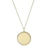 Collier Femme Fossil Bijoux Engravable - JF03888710 Acier Doré