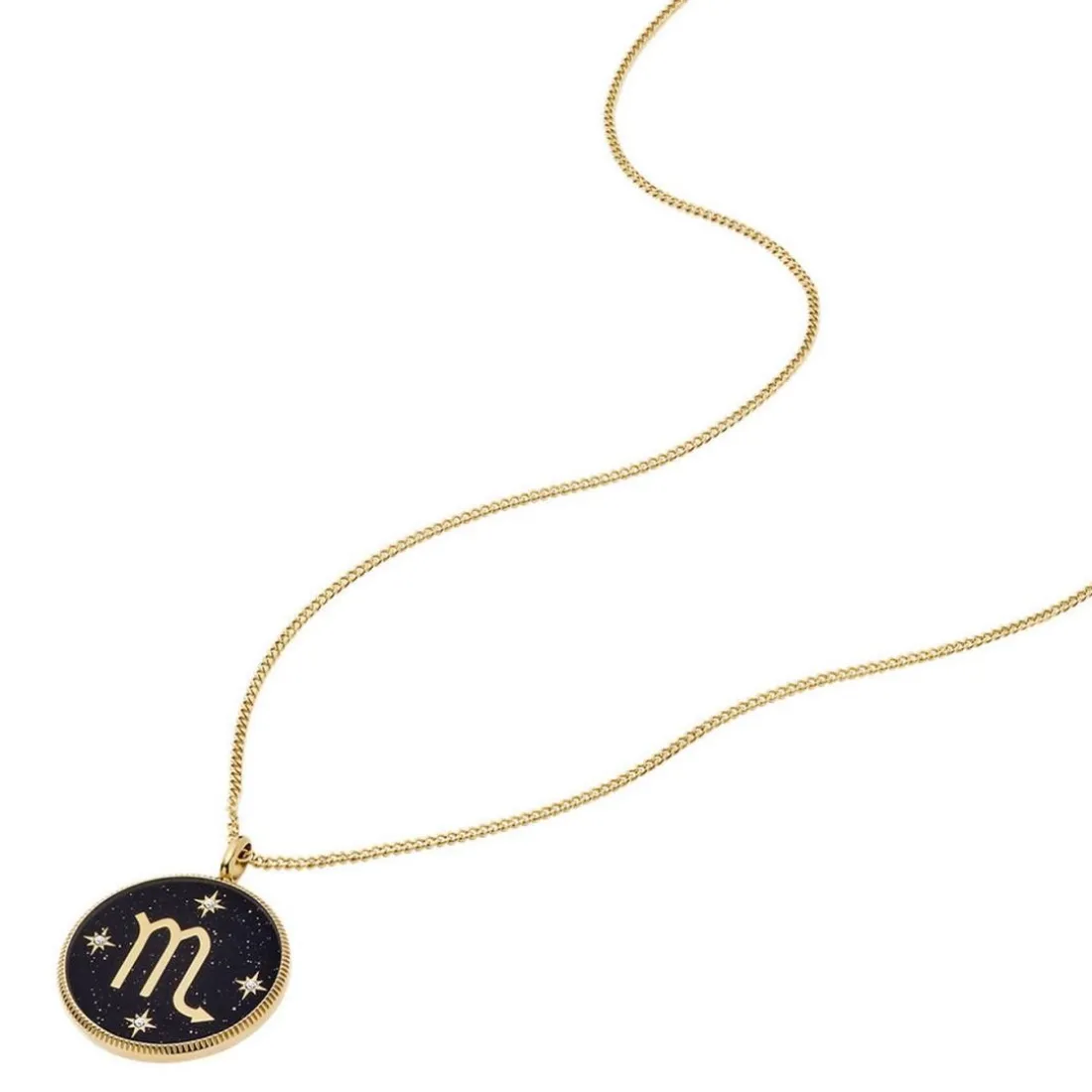 Collier Femme Fossil Bijoux Signes du Zodiaque Scorpion - JF04845710 Acier inoxydable