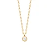 Collier femme oxyde de zirconium plaqué or Maison de la Bijouterie UW3UZ445