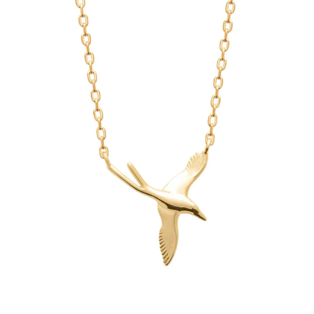 Collier femme pendentif oiseau plaqué or Maison de la Bijouterie UYY0Z645