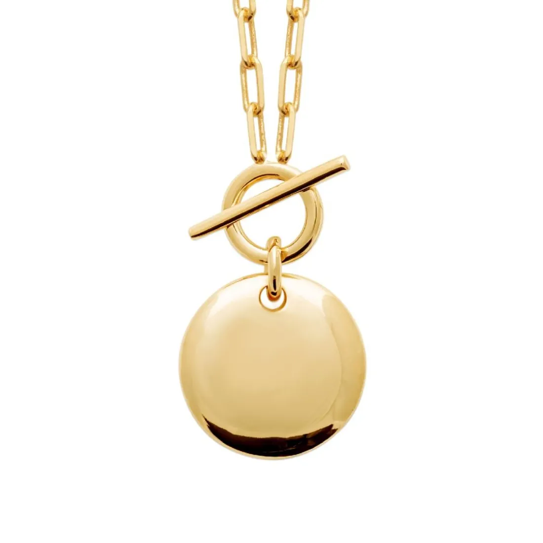 Collier femme pendentif rond plaqué or Maison de la Bijouterie UYY04W45
