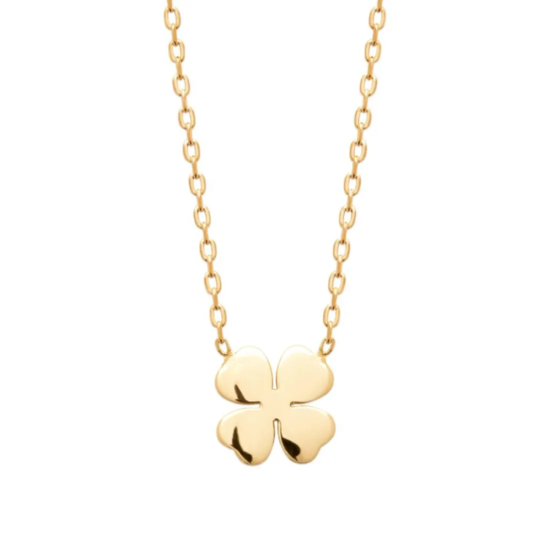 Collier femme pendentif trèfle 4 feuilles plaqué or Maison de la Bijouterie UYY00445