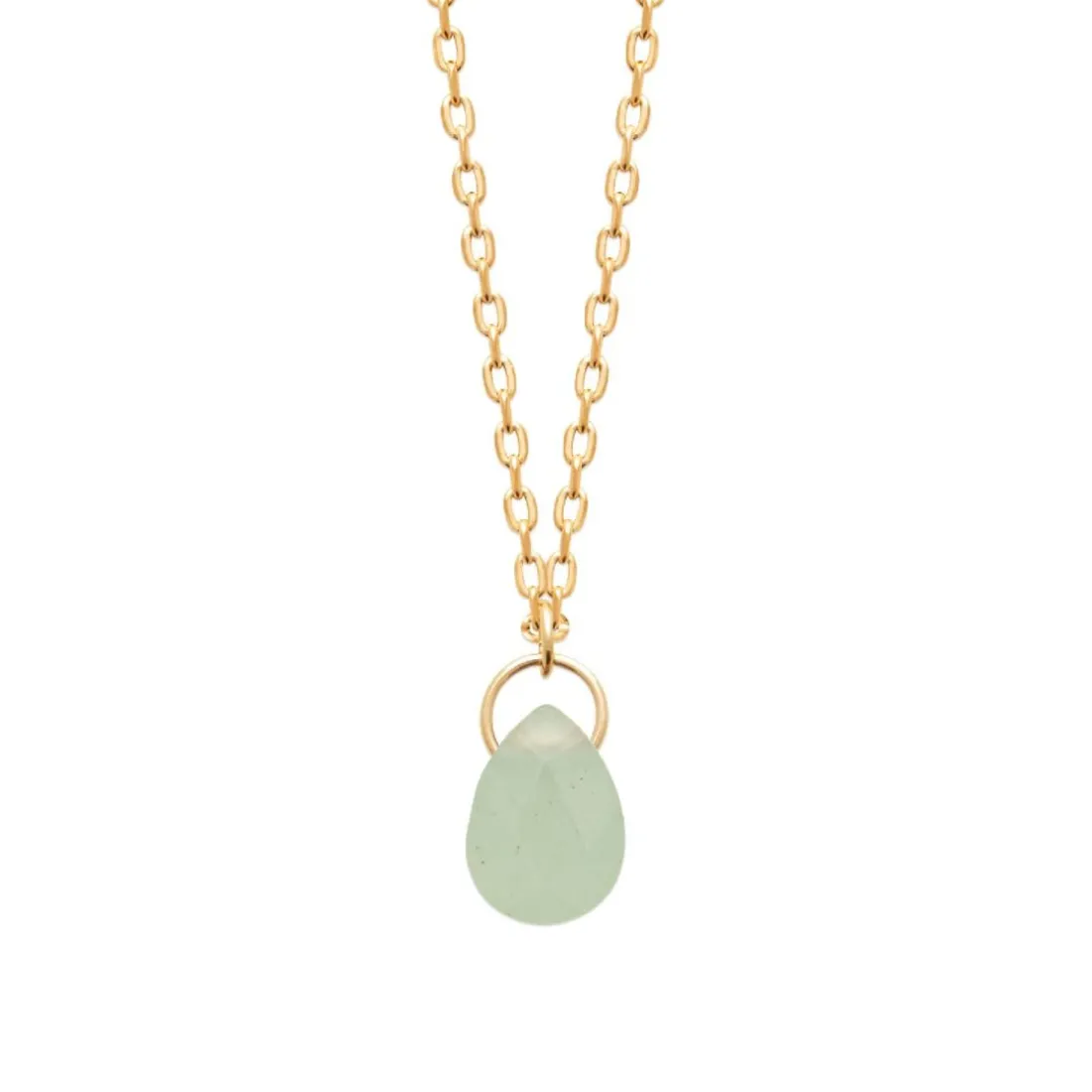 Collier femme plaqué or aventurine Maison de la Bijouterie UW40ZU45