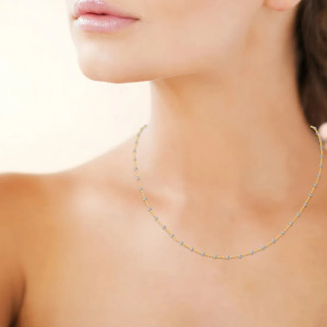 Collier femme plaqué or laque - YU0U3V45