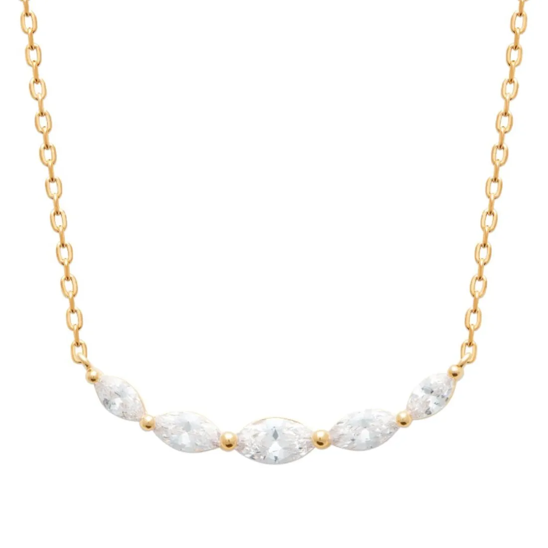 Collier femme plaqué or oxyde de zirconium Maison de la Bijouterie UW3U4V45