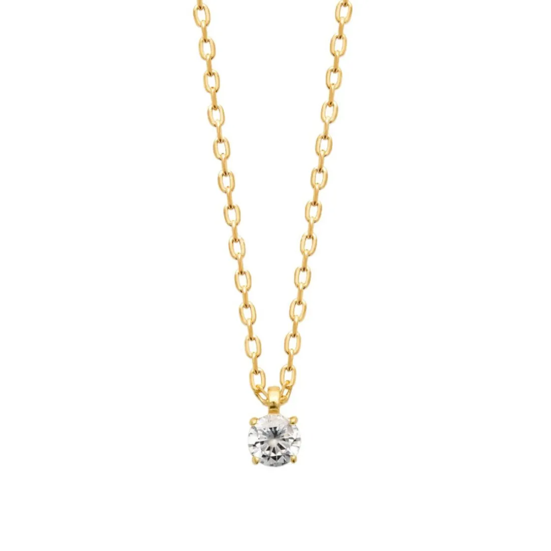 Collier Femme plaqué or oxyde de zirconium 4mm Maison de la Bijouterie UW30W445
