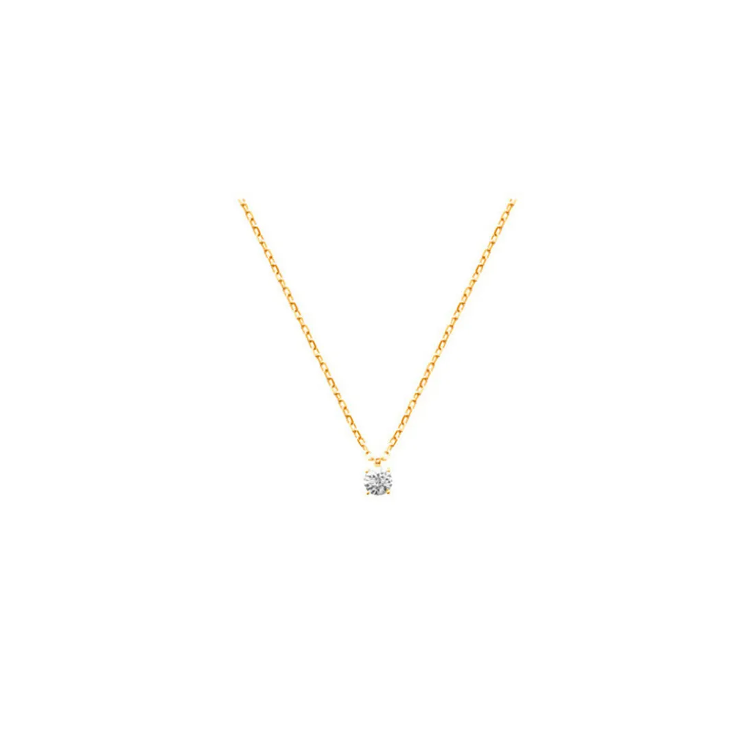 Collier Femme plaqué or oxyde de zirconium 4mm Maison de la Bijouterie UW30W445