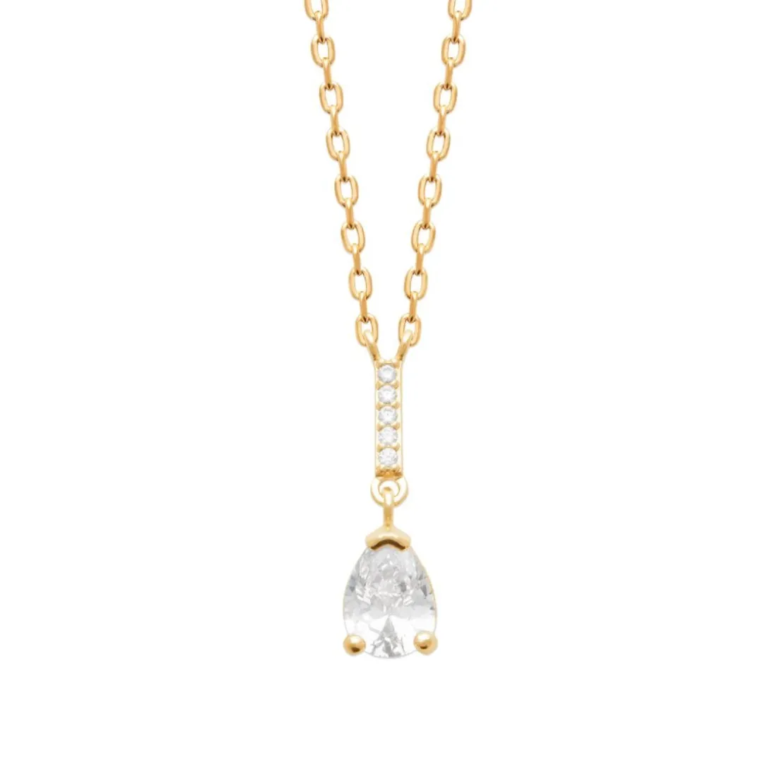 Collier femme plaqué or pendentif oxyde Maison de la Bijouterie UW3UWW45