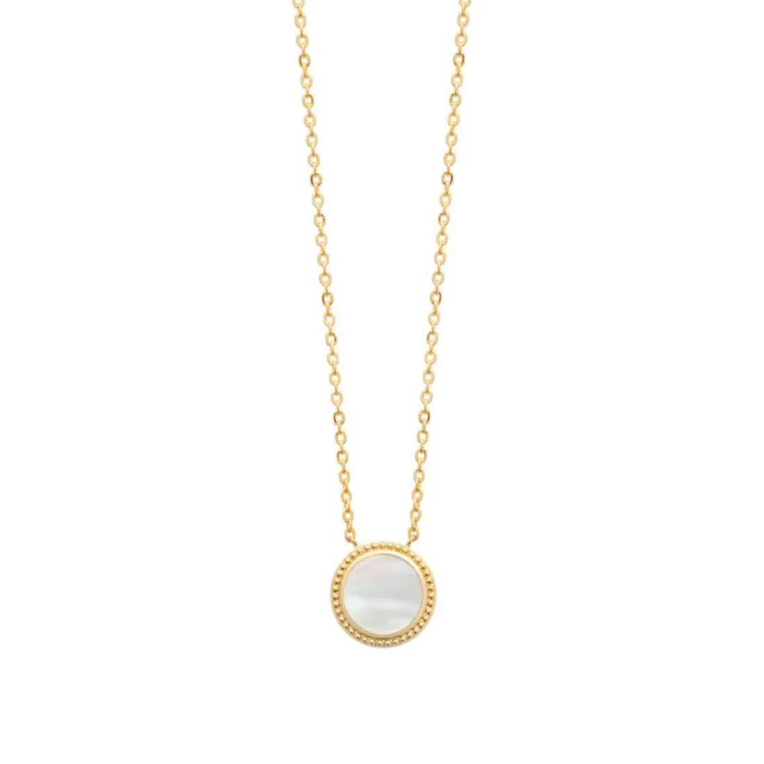 Collier femme plaqué or pendentif nacré Maison de la Bijouterie UW3Y0Z45