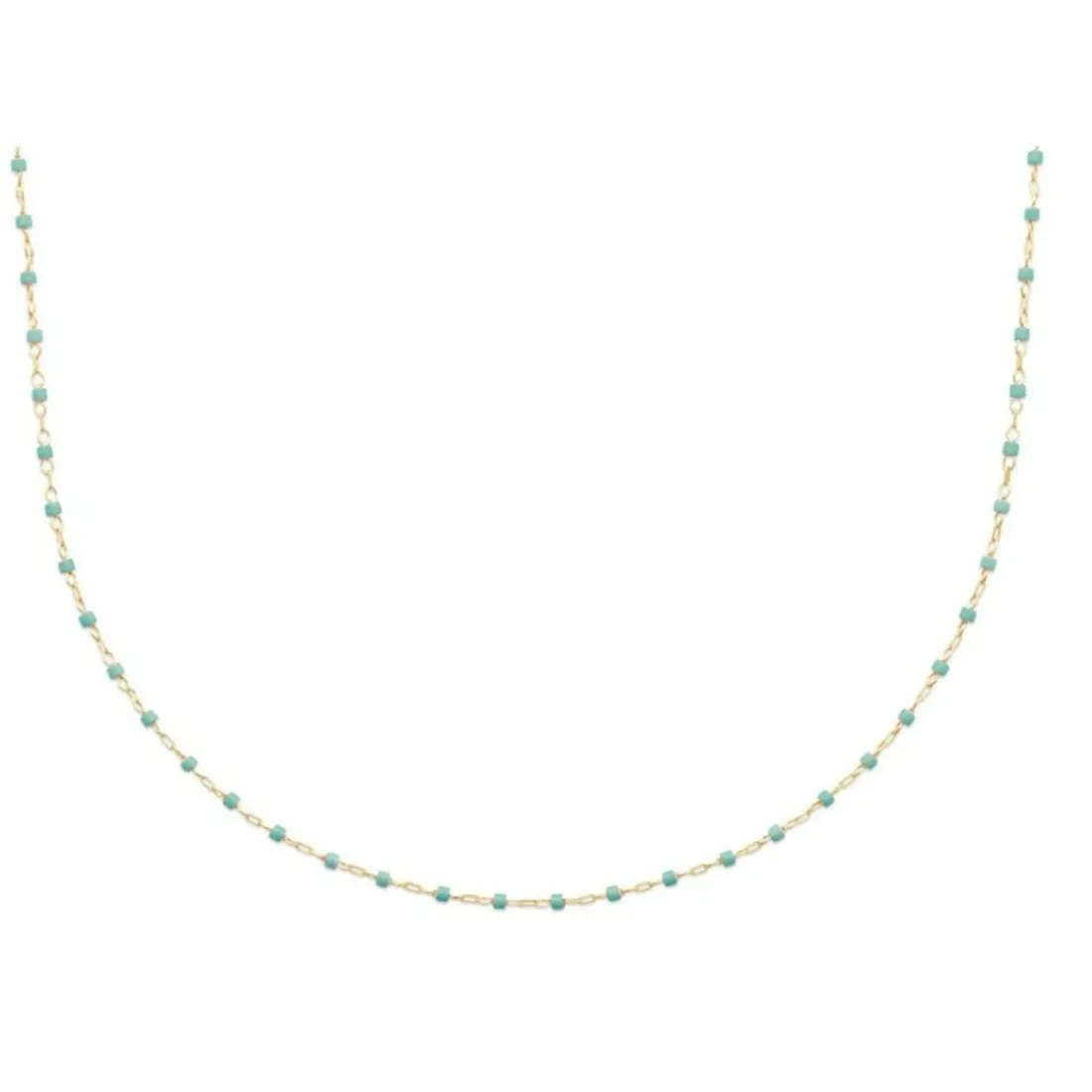 Collier femme plaqué or perle miyuki - YU0U6U45