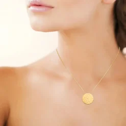 Collier femme plaqué or - UYZ60045