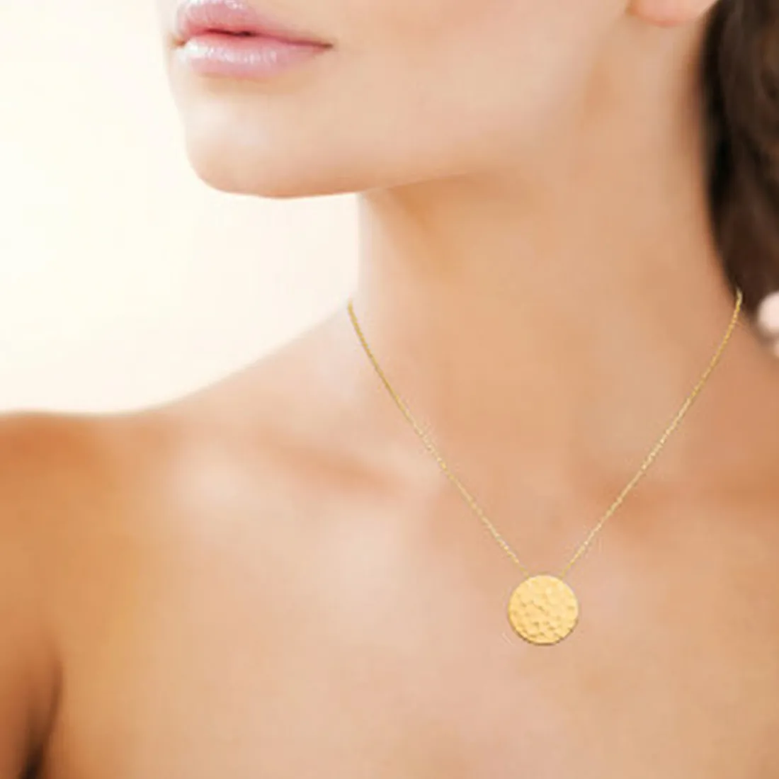 Collier femme plaqué or - UYZ60045