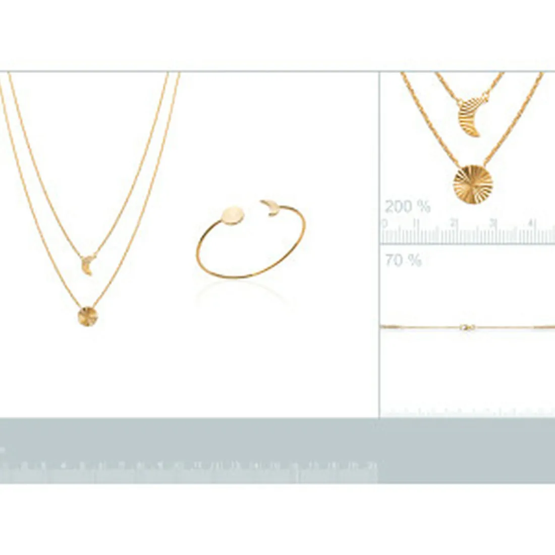 Collier femme plaqué or - UYZ53445