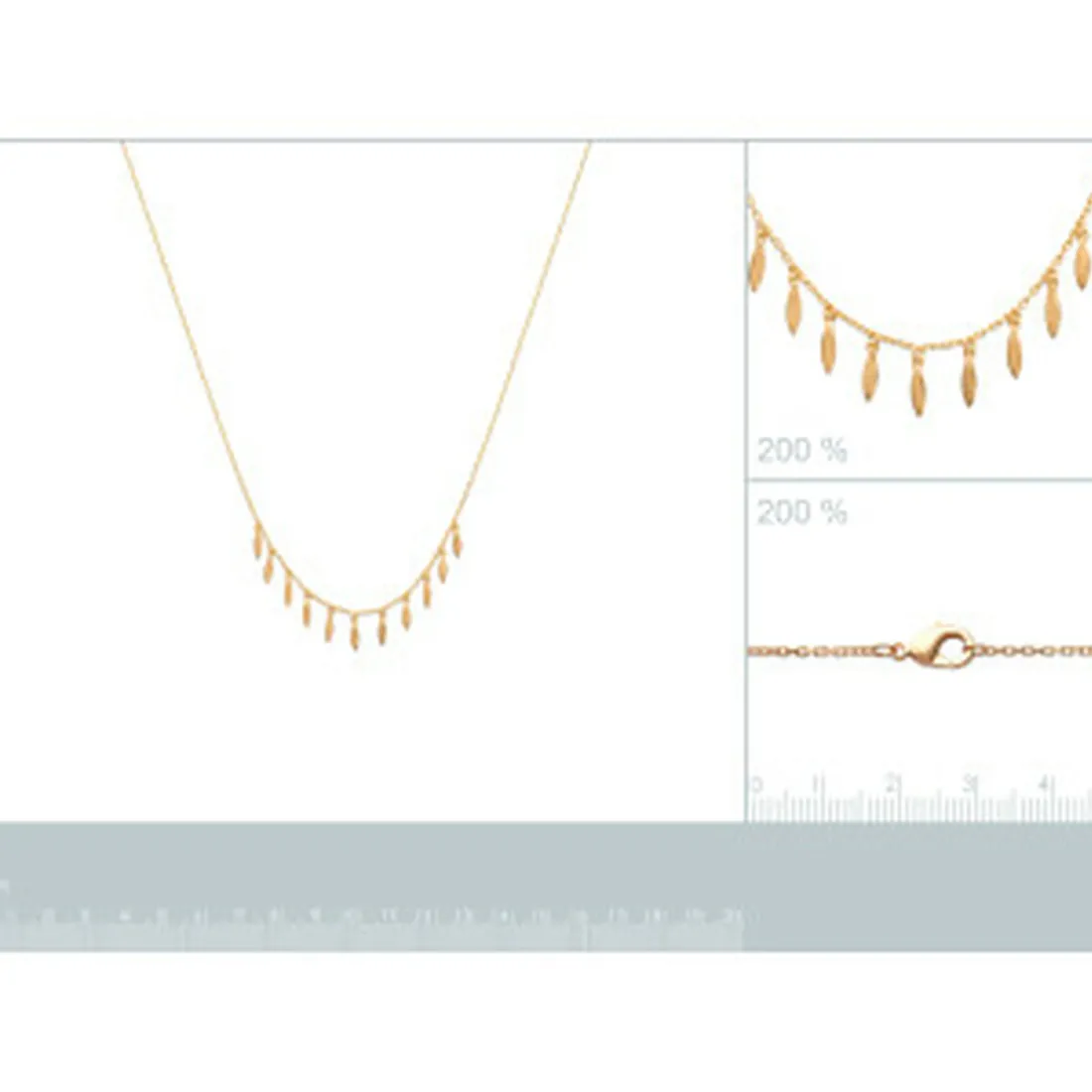 Collier femme plaqué or - UYZ4U645