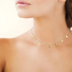Collier femme plaqué or - UYZ53W45