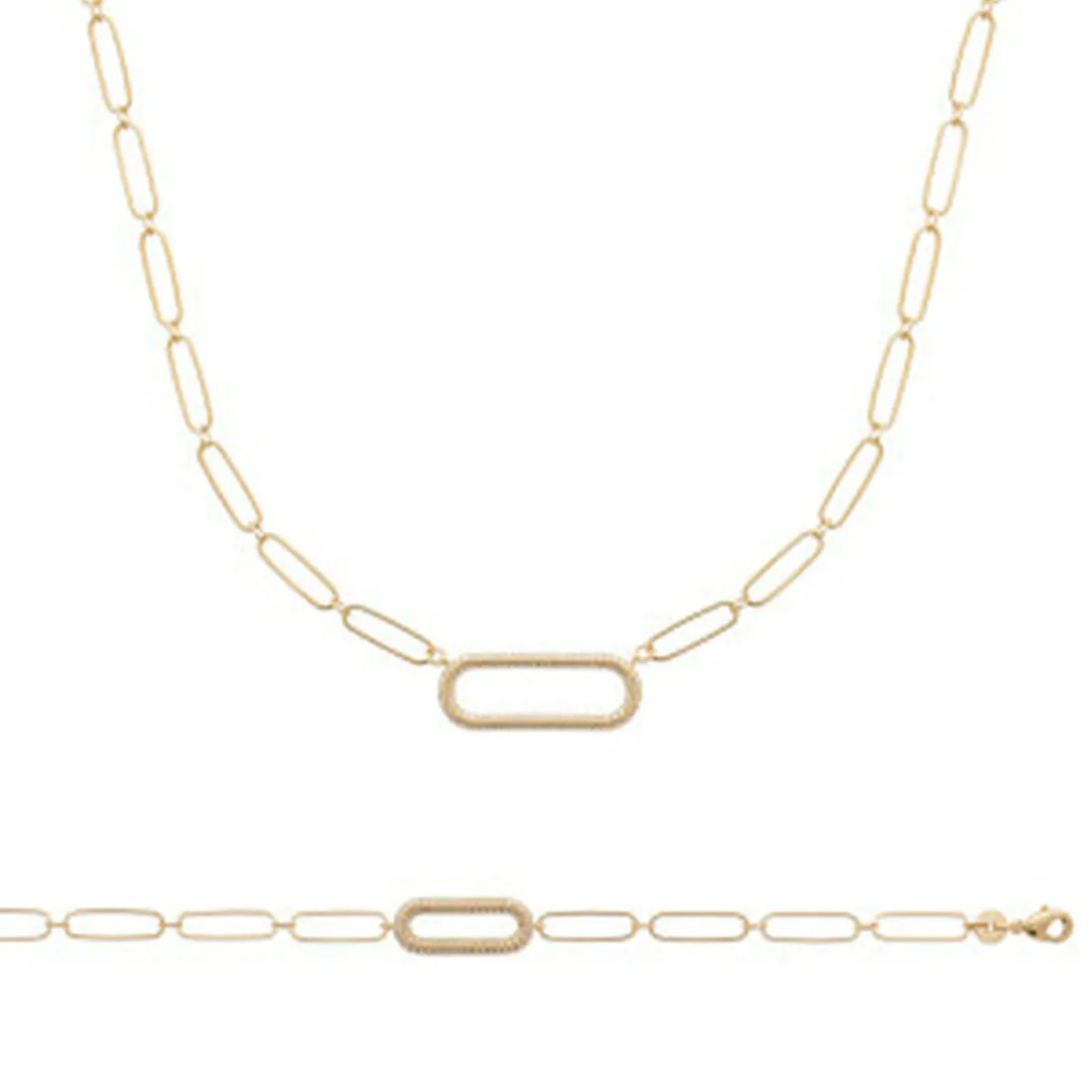 Collier femme plaqué or - UYZWU545