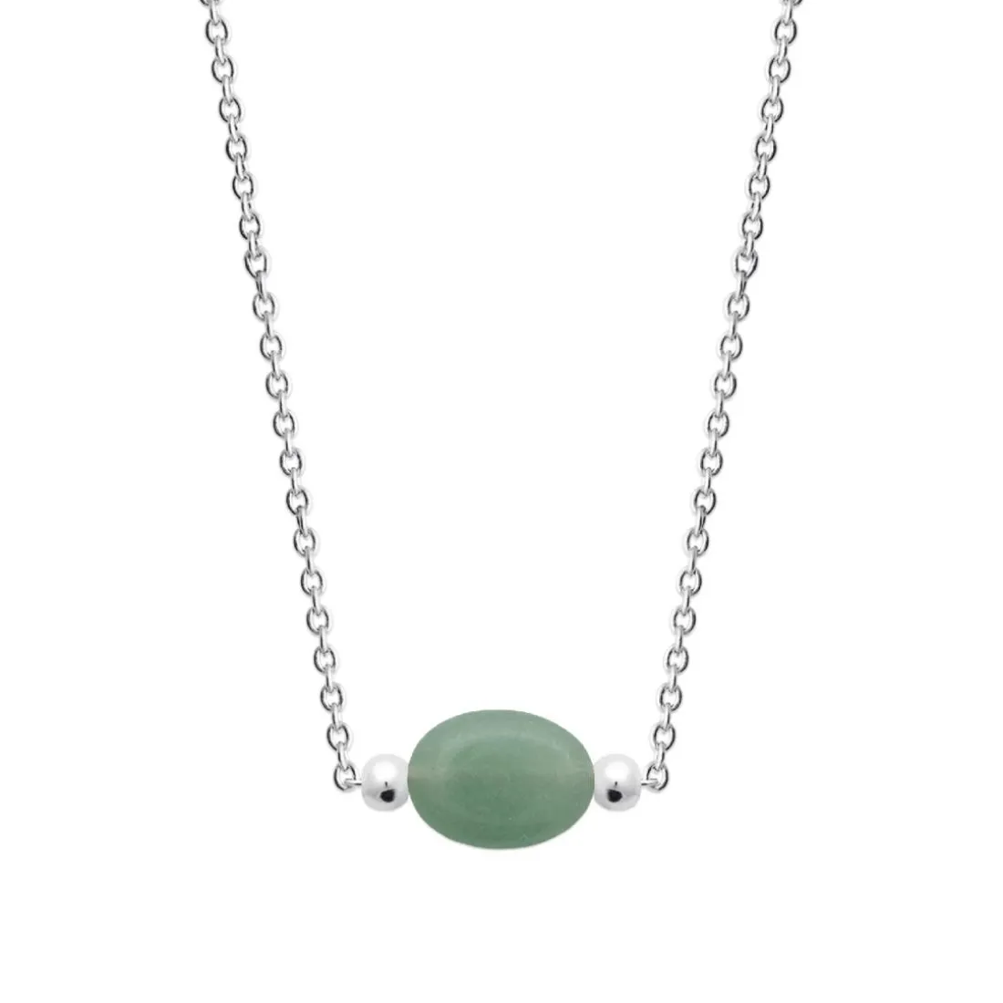 Collier femme quartzite vert argent Maison de la Bijouterie VW3YV445