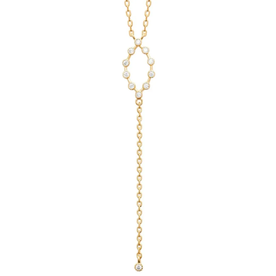Collier femme serti clos plaqué or Maison de la Bijouterie UW404545