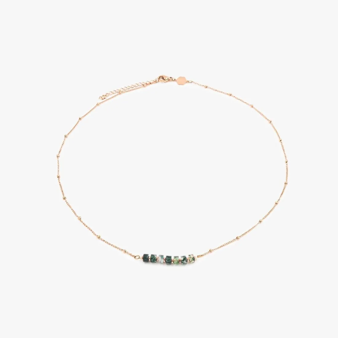 Collier Femme Sloya Piana Agate Aquatique