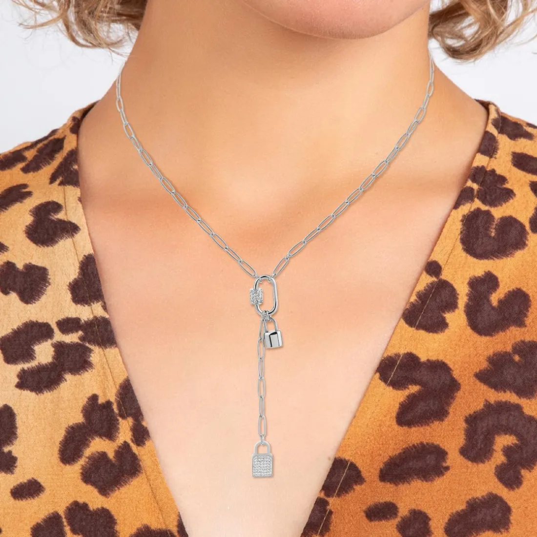 Collier Femme So Charm - B3031-ARGENT - Collier Cadenas Argenté