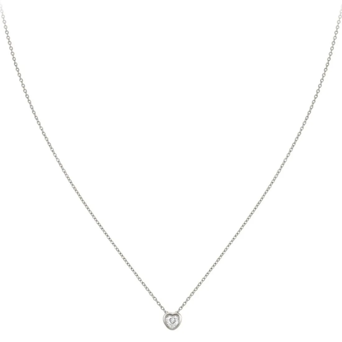 Collier Femme So Charm - B3084-ARGENT - Collier Coeur Argenté
